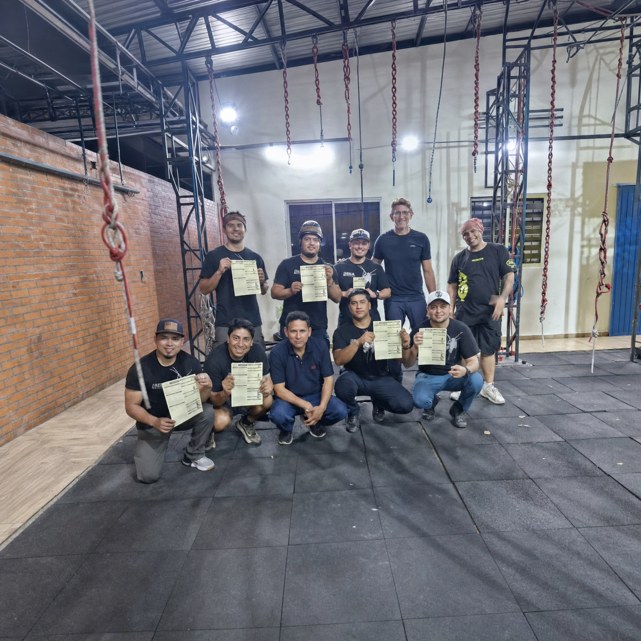 Participants showing certificates